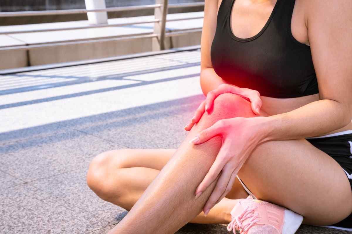 Orthopedic doctor examining knee pain